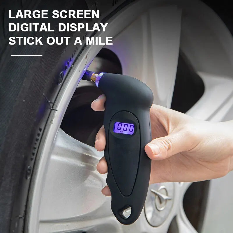 High Precision Digital Tire Pressure Gauge with Backlight LCD Display - Car Tyre Air Pressure Monitoring Meter