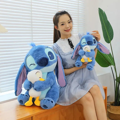 Disney Stitch Lilo Doll - Cute Duck Stitch Plush Toy, Kawaii Decoration for Christmas and Children's Birthday Gifts