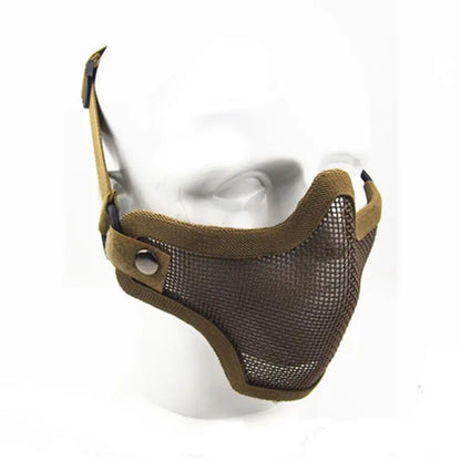 Field Wargame Tribal Mask – Half Face Net Mesh Tactical Protective Mask for Hunting