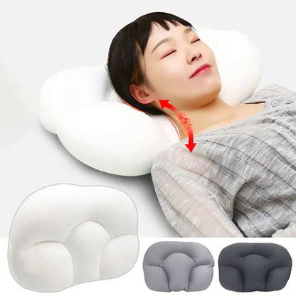 All-Round Egg Shaped Cloud Pillow - 3D Ergonomic Memory Foam Sleeping and Nursing Pillow, Soft Bed Cushion