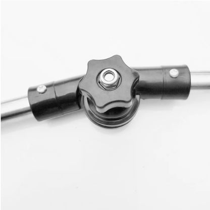 Adjustable Wheelchair and Bicycle Umbrella Holder - Stainless Steel Swivel Connector for Strollers, Rain Gear Accessory