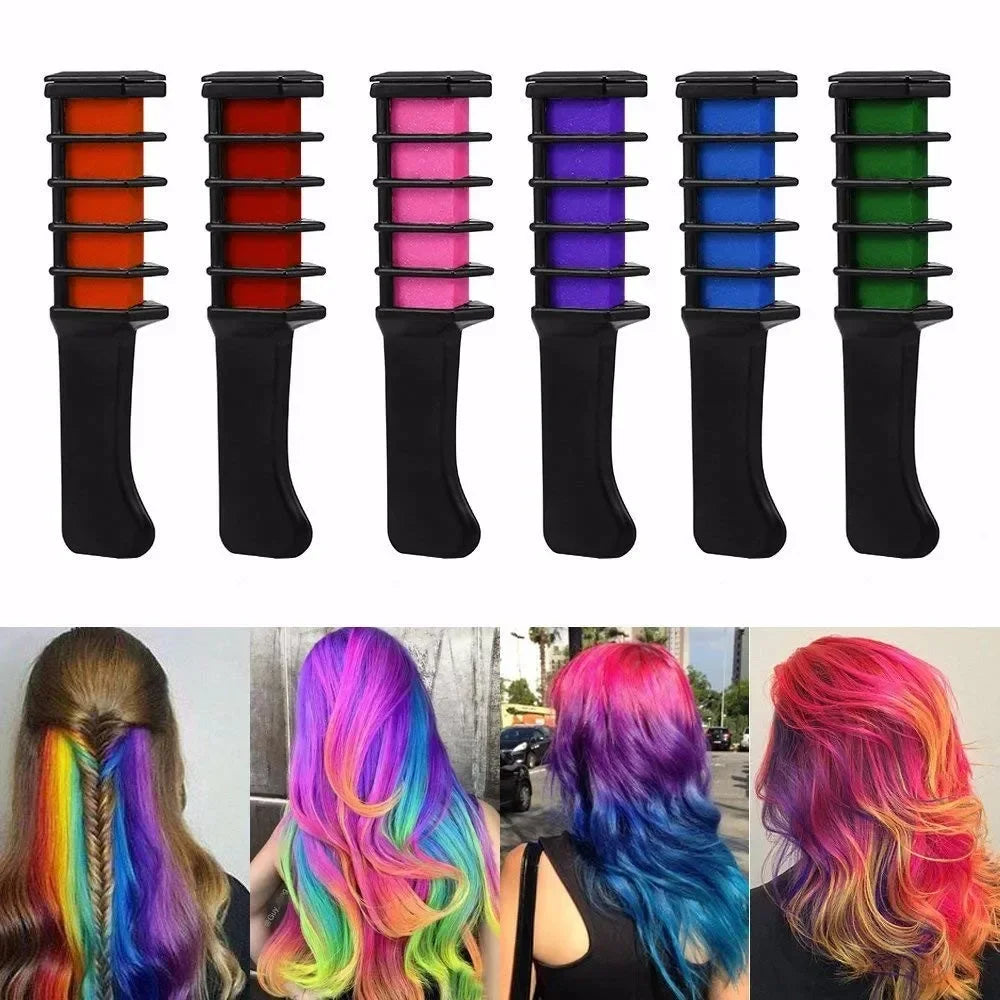 Instant Hair Dye Chalk: 10/1 pcs Fashion Color Chalk for Hair - Temporary Colored Mascara for Girls