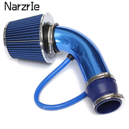 76mm Car Refitted Winter Mushroom Head Air Filter Intake Pipe Kit - High Flow Aluminum Pipe & Cold Air Filter