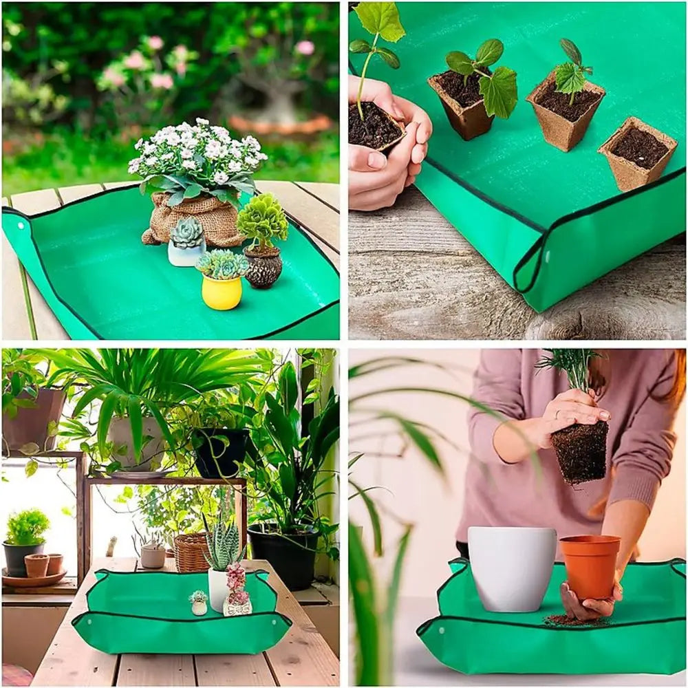 Portable Square Plant Regeneration Mat - Waterproof and Foldable Succulent Transplant Mat, Easy to Clean and Use