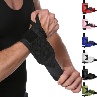 Fitness Wrist Wraps: Weight Lifting Gym Straps with Padded Thumb Brace - Cross Training Hand Support Bar Wristband