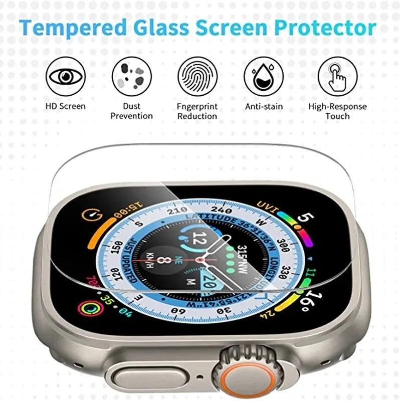 Ultra Alignment Tool & Tempered Glass Film for Apple Watch 49mm - Easy Install Screen Protector for iWatch Ultra 2