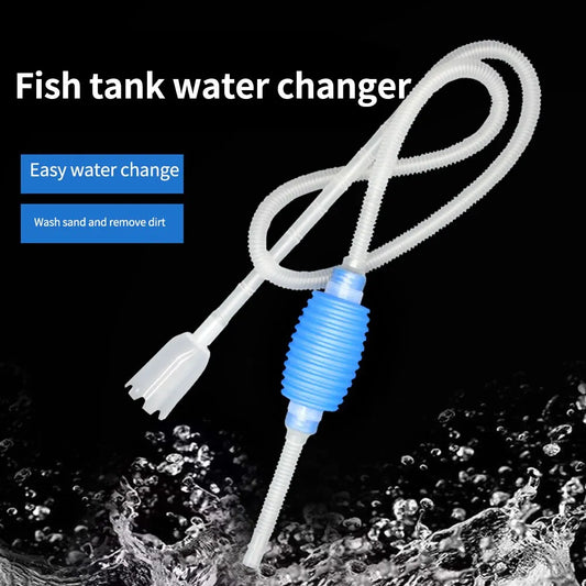 Aquarium Siphon Fish Tank Syphon: Gravel Vacuum Cleaner & Water Filter Pump - Manual ChangerSafe Vacuum