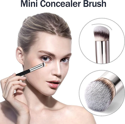 Premium Foundation Concealer Brush - Flawless Contour Blusher Brushes for Dense Face Makeup Blending (1/2/5 pcs)