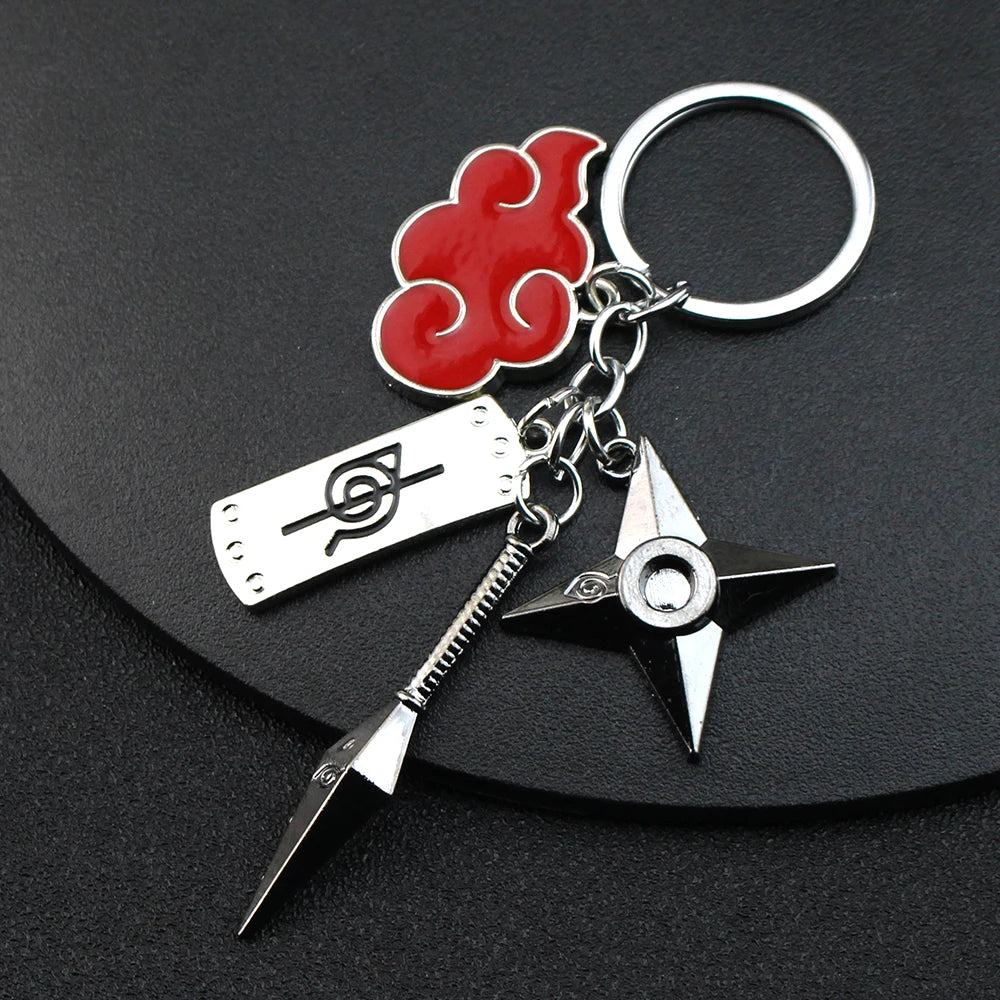 Anime Uchiha Itachi Sharingan Metal Keychain - Cartoon Key Ring Holder and Toy for Children, Ideal Gift