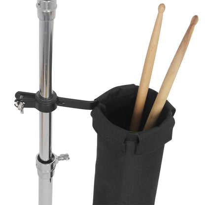 Black Drumstick Tube Bag: Cylindrical Holder with Oxford Cloth - Sturdy Metal Clip Percussion Drum Instrument Accessories