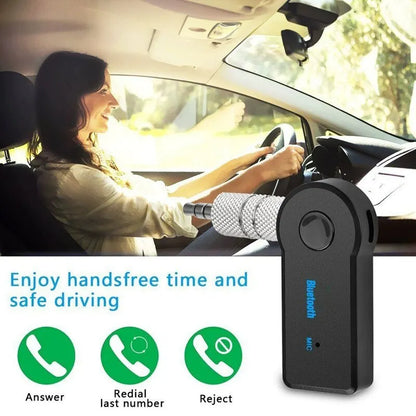 2-in-1 Wireless Bluetooth 5.0 Transceiver Adapter: 3.5mm Car Music Audio AUX Receiver & PC Bluetooth Adapter