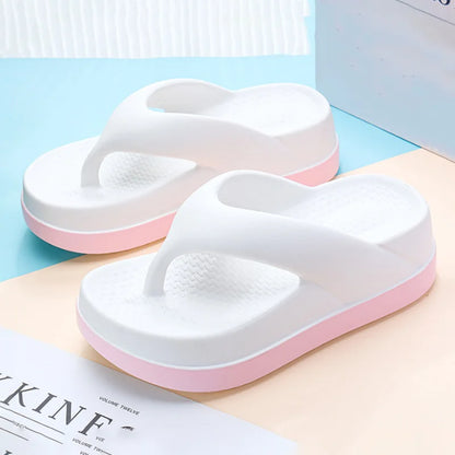 2024 Women's Flip Flops - Trendy Casual Platform Sandals, Non-Slip Outdoor Slippers, Unique Features, Flat Design