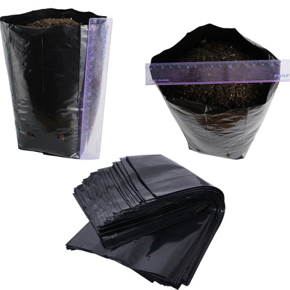 10-100 PE Poly Planting Bags – Thickened Vegetable Nursery Pots for Garden Use | Plastic Peanut Planting Bags