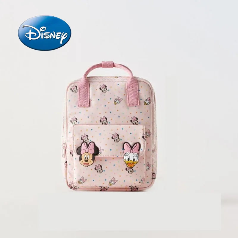 Disney 2024 New Minnie Cartoon Children's Backpack - Mini School Bag, Cute Shoulder Bag for Boys and Girls