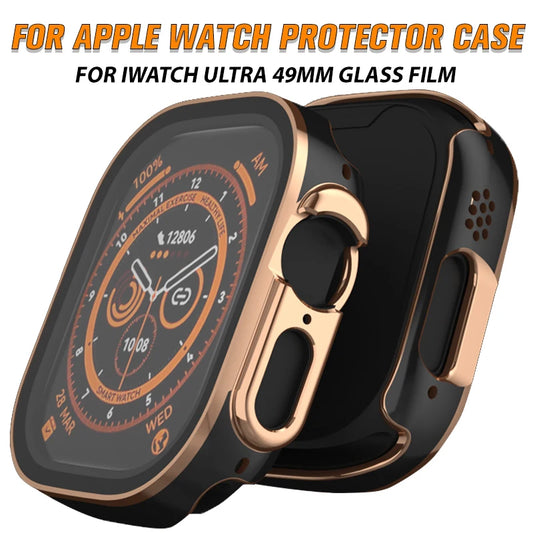 Screen Protector Case for Apple Watch Ultra 2 - 49mm, 41mm, 45mm, with Strap Frame and Bumper for iWatch Series 9, 8, 7, 6, 5, 4, 44mm Glass Film