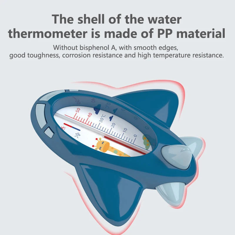 Baby Bath Thermometer - Aircraft Shaped Floating Waterproof Sensor for Safe Water Temperature Monitoring