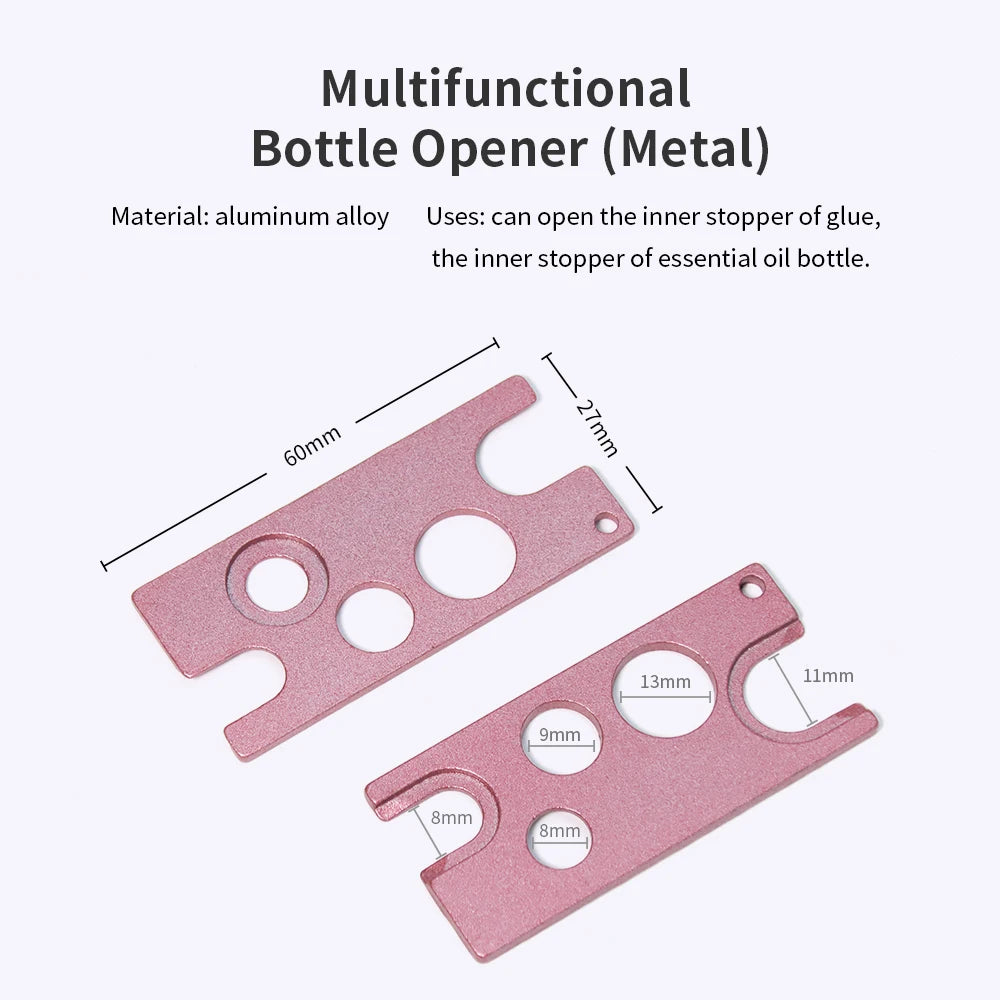 GLAMLASH Stainless Steel Cap Opener: Universal Eyelash Glue Bottle Replacement Tool - Anti-Blocking Head for Easy Application