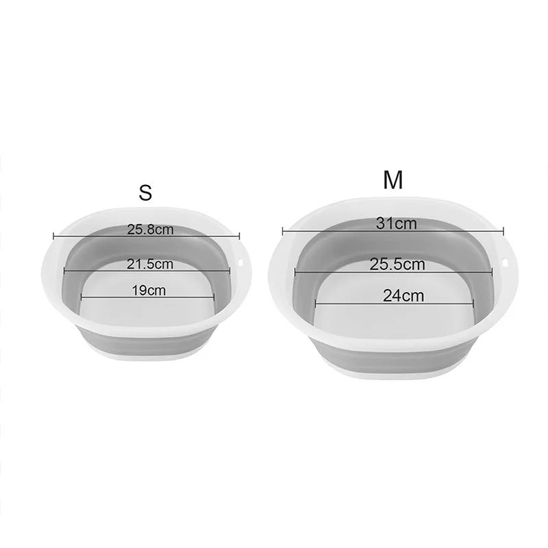 Foldable Lightweight Hanging Collapsible Basin - Multi-Purpose Portable Washbasin for Dormitory Students