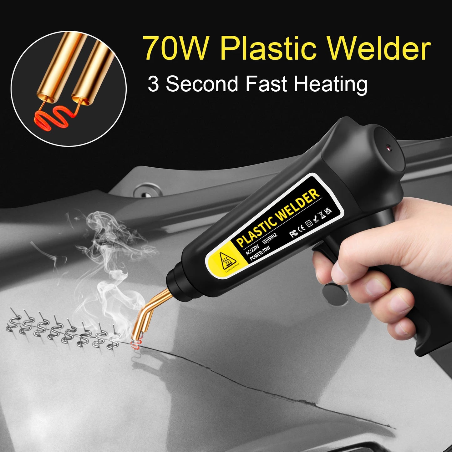 New Heat Gun Plastic Welding Machine | Bumper Soldering Iron Staples Repair Kit | Car Tools HOT Stapler Plastic Welder