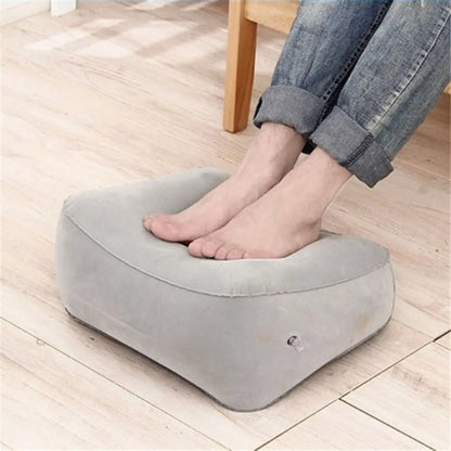 Inflatable PVC Footrest Pillow - Soft Cushion for Air Travel, Office, and Home Leg Relaxation