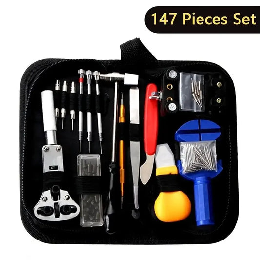 Complete Watch Repair Tool Set: 147pcs and 212pcs Options for Clock Disassembly and Maintenance