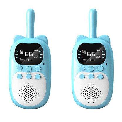 2PCS Kids Walkie Talkies - Rechargeable 1000mAh Handheld Radio, 3km Range, 0.5W Interphone, Perfect Children’s Toy and Birthday Gift