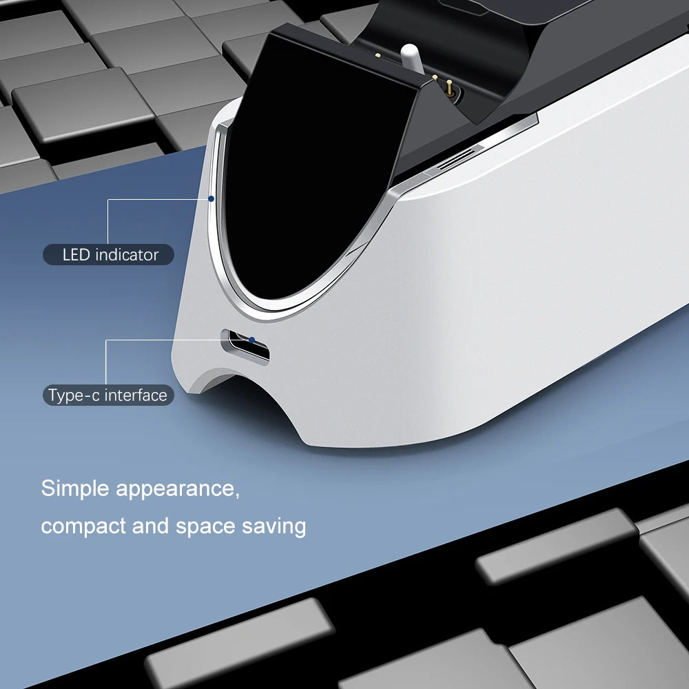 Dual Fast Charger for PlayStation 5 Controllers - Charging Dock Station with LED Indicator for PS5 Gamepads