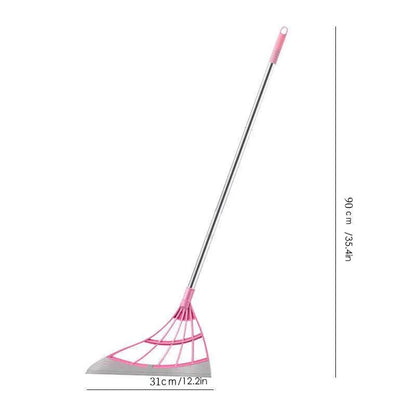 Pink Bathroom Glass Cleaning Broom: One-Piece Wipe Mop for Household - Splicing Broom, Essential Household Item