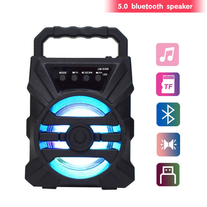 500mAh Bluetooth Speaker – High Power Sound Box with TF U-Disk, Karaoke, Handheld Subwoofers for Dancing