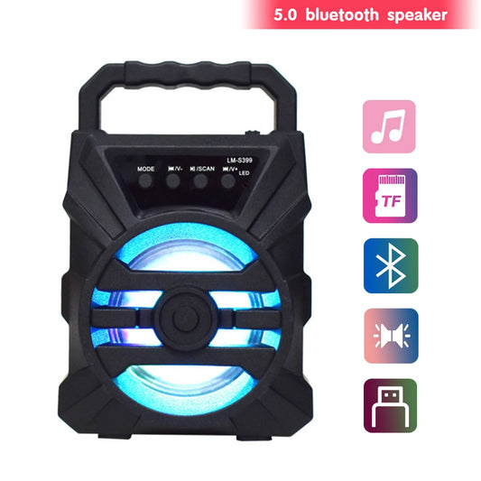 500mAh Bluetooth Speaker – High Power Sound Box with TF U-Disk, Karaoke, Handheld Subwoofers for Dancing