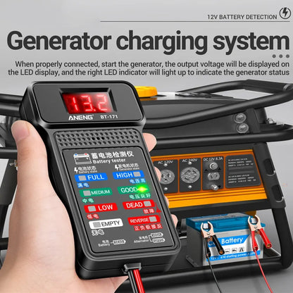 ANENG BT-171 12V Multifunctional Battery Tester - LED Reverse Display Screen, Auto Repair Industry Detection, Electrician Tool