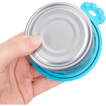 Silicone Pet Food Can Lid - Reusable Sealed Feeder Top Cap for Puppy, Dog, and Cat Food Storage, Health and Safety Daily Pet Supplies