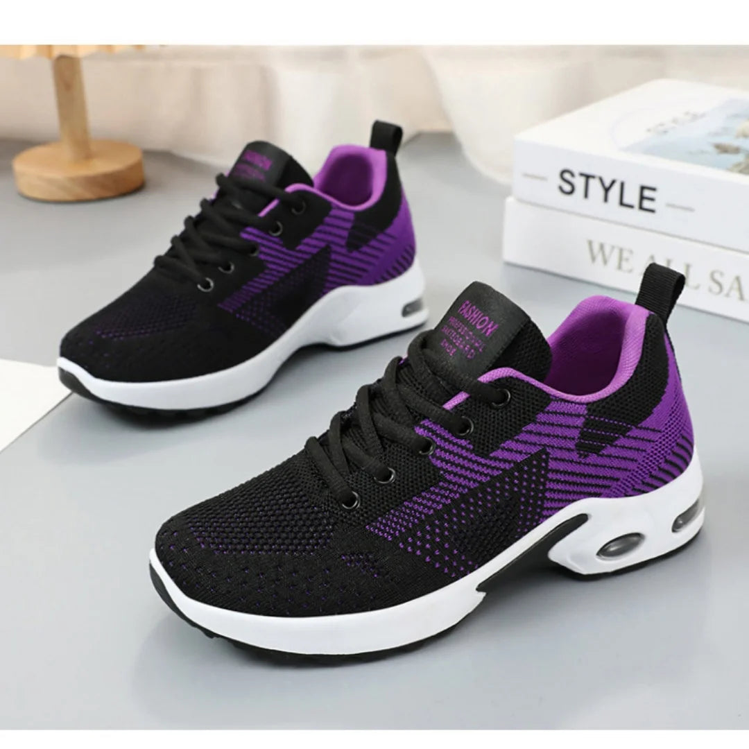 2024 Spring Women’s Running Shoes - Large Size Casual Lace-Up Air Cushion Sneakers, Breathable Sports Shoes