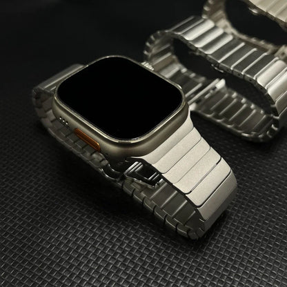 Titanium Color Band for Apple Watch Ultra 2 & iWatch Series 9 8 7 5 4 | 49mm, 45mm, 44mm, 42mm, 41mm, 40mm, 38mm | Stainless Steel Bracelet