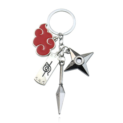 Anime Uchiha Itachi Sharingan Metal Keychain - Cartoon Key Ring Holder and Toy for Children, Ideal Gift