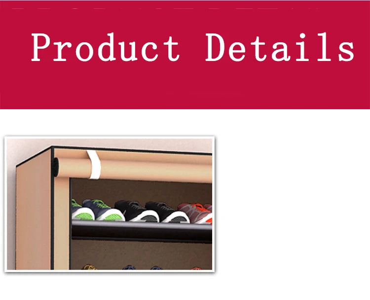 Multi-Layer Dustproof Shoe Rack - Combination Storage Cabinet for School, Dormitory, and Simple Organization