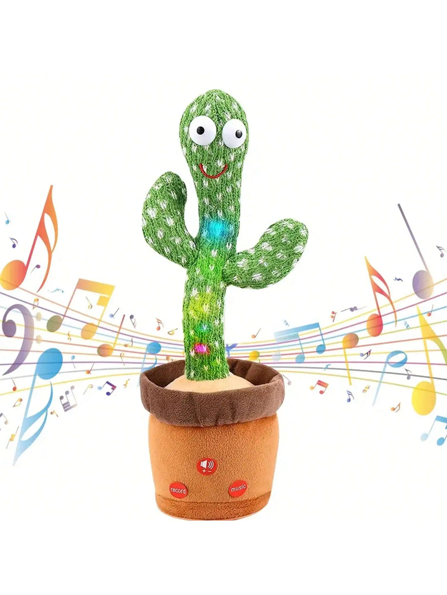 Sunny Cactus Up Plus - Dancing Talking Cactus Toy for Baby Boys and Girls - Singing, Mimicking, Recording, and Repeating Fun for Kids