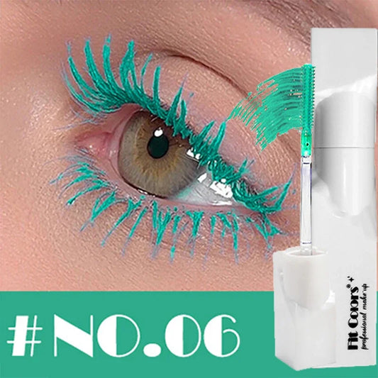Waterproof Green Mascara – Thick Curling Eyelash Extension, Non-Smudge, Quick Dry, Long-Lasting, Blue & Purple Colorful Makeup