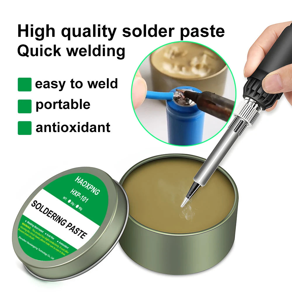 Lead-Free Soldering Paste Rosin Flux - Easy Soldering for Iron, Stainless Steel, Nickel Sheets & Solder Wire Repair