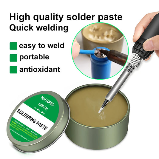 Lead-Free Soldering Paste Rosin Flux - Easy Soldering for Iron, Stainless Steel, Nickel Sheets & Solder Wire Repair