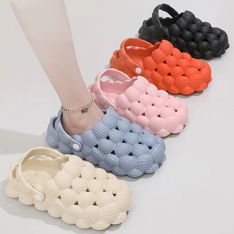 Shevalues Women's Bubble Ball Clogs - Cute Summer Sandals with Massage EVA Slides - Fashionable Closed Toe Beach Shoes