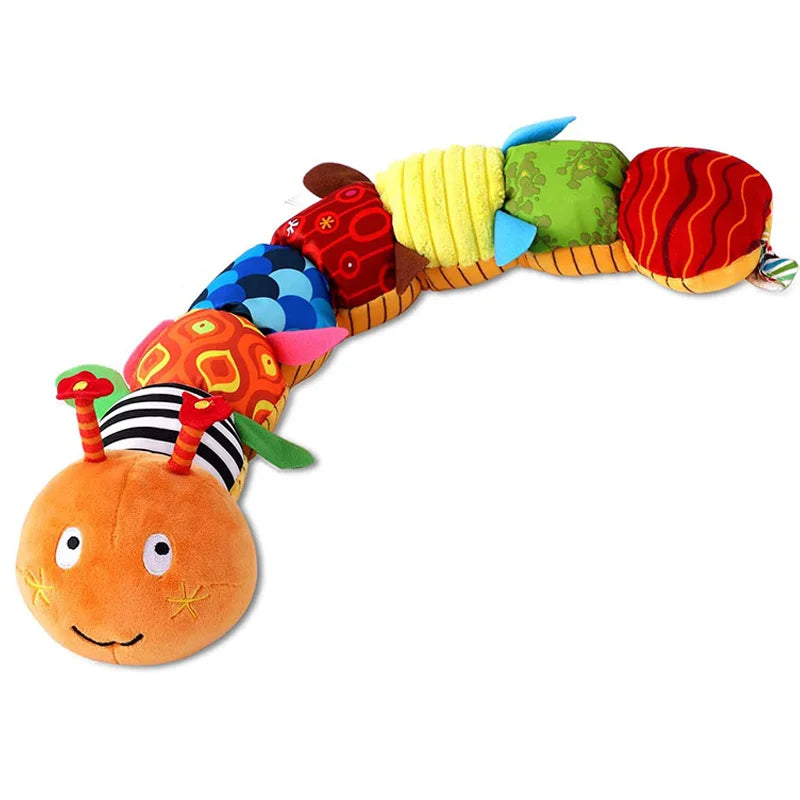 Musical Caterpillar Worm Baby Rattle – Soft Plush Educational Interactive Sensory Toy for Newborns and Toddlers | Perfect Infant Gift