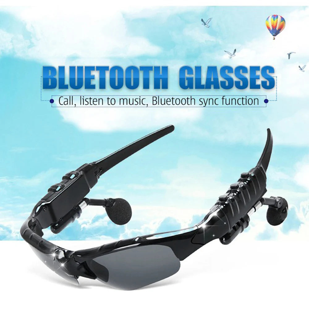 Stereo Wireless Headset with Mic Polarized Glasses Sunglasses - Noise Reduction Headphones for Driving, Cycling, Sports