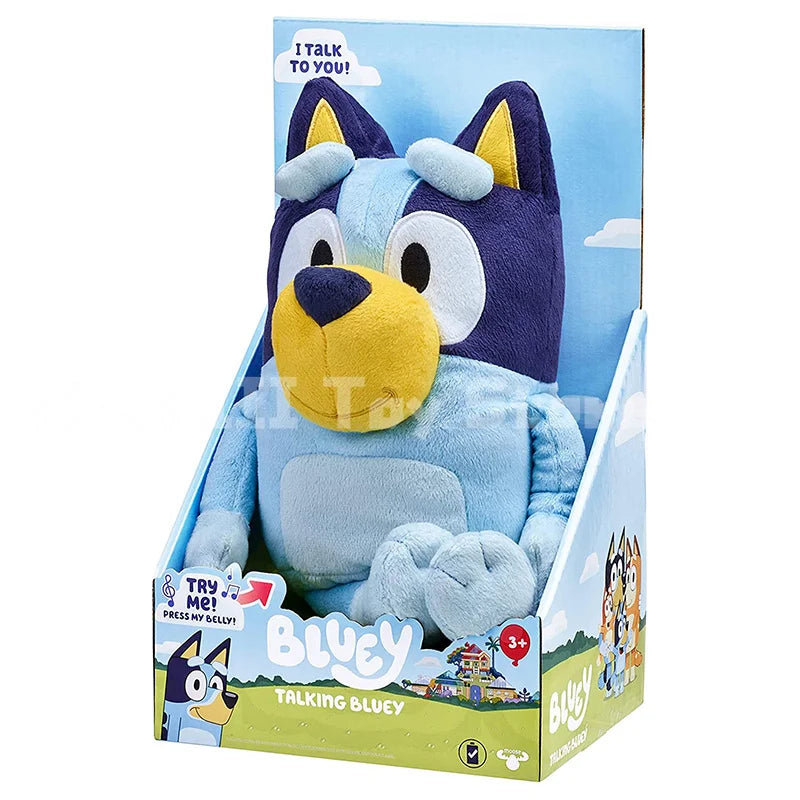 Kawaii Anime Bluey Talking Plush Toy - Bingo Dog Music Figure, Stuffed Animal for Children, Perfect Holiday Gift