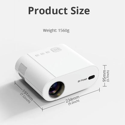 DITONG 4K WiFi 6 Bluetooth Projector | Auto Keystone & Focus | Home Theatre FHD Native 1080P | Outdoor Movie Experience