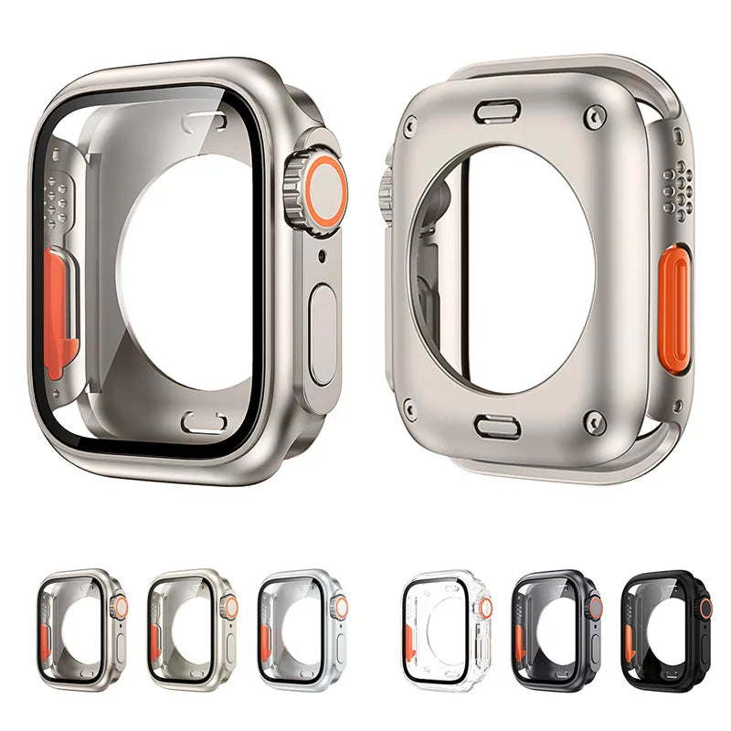 Ultra Protection Screen Protector & Bumper Case for Apple Watch 44mm/45mm/40mm/41mm - Compatible with Series 9 to 4