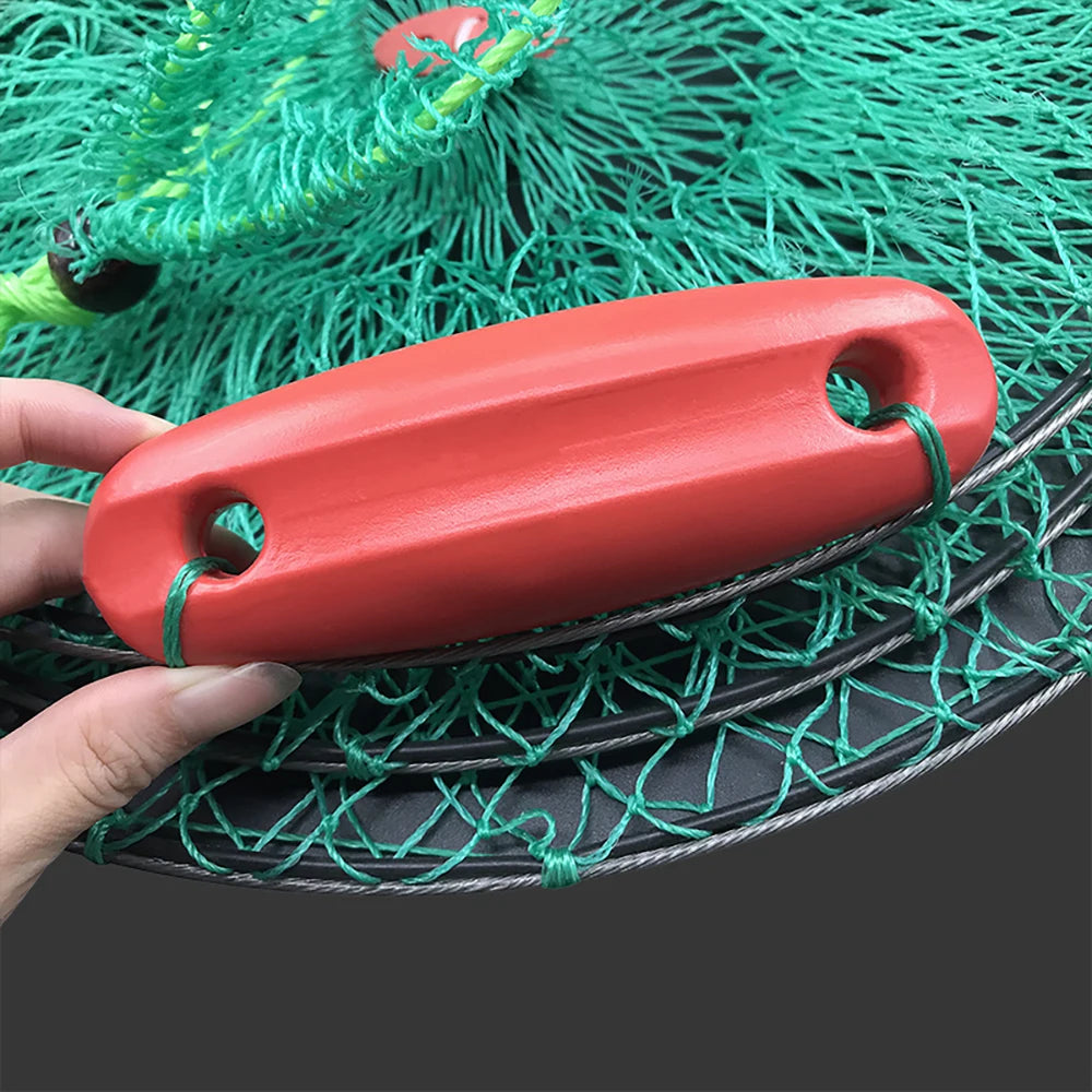 Quick-Drying Folding Fish Cage: Three Floating Fish Protection Sea Fishing Net Pocket Mesh Bag - Thickened Woven Fish Basket