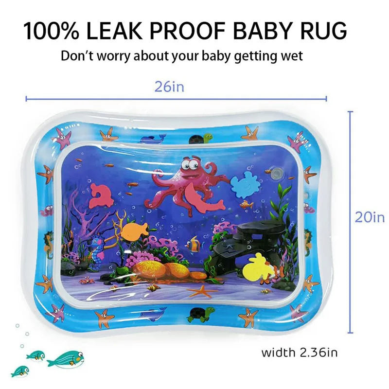 Inflatable Baby Water Play Mat | PVC Tummy Time Cushion | Toddler Water Pad for Early Education & Development. Activity Toys