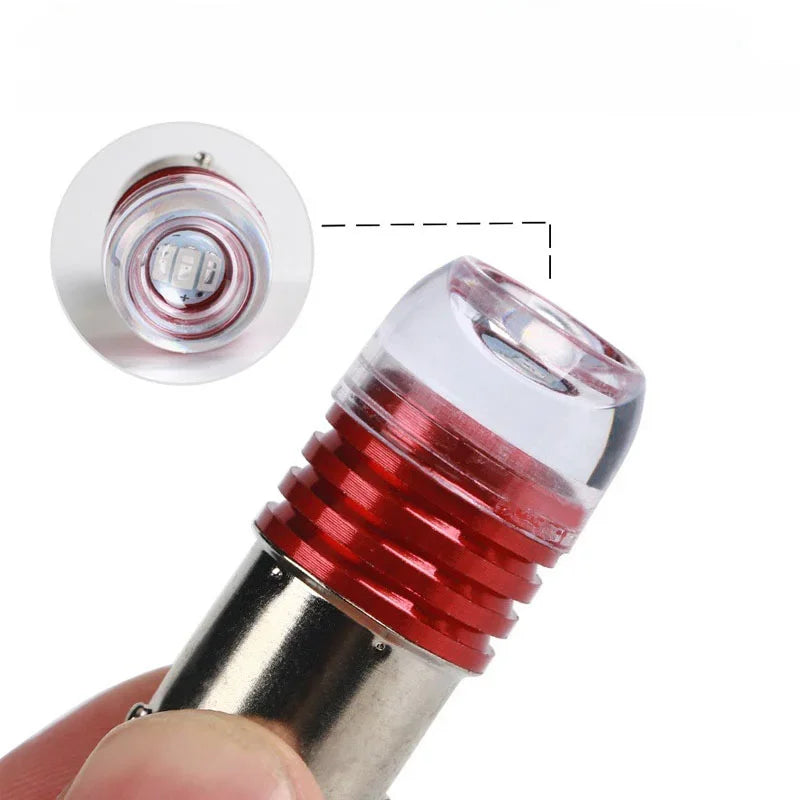 1/2PCS Car Tail Brake Light Strobe - Flashing LED Lamp and Motorcycle Warning Light Bulb | 12V Red Rear Taillight