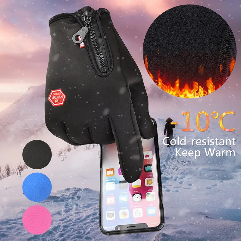Warm Winter Tactical Gloves for Men & Women - Touchscreen Compatible, Waterproof, Non-Slip for Hiking, Skiing, Fishing, Heating , Cycling, and Snowboarding